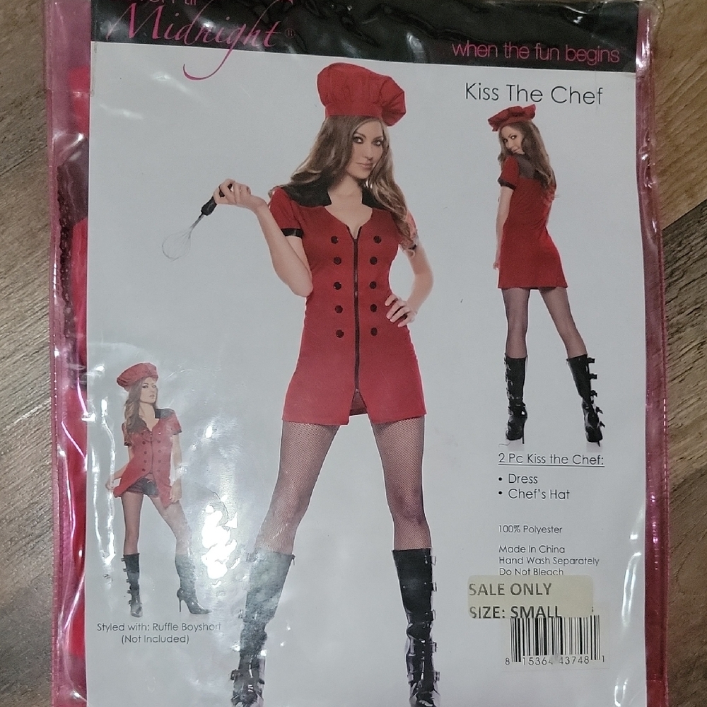 Red Chef Costume with Hat